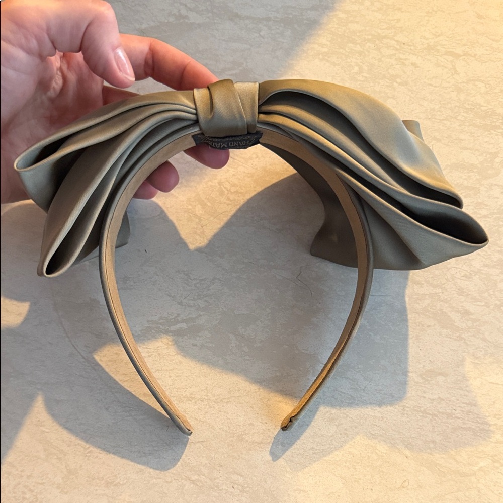 Intentionally Blank Olive Headband with bow
